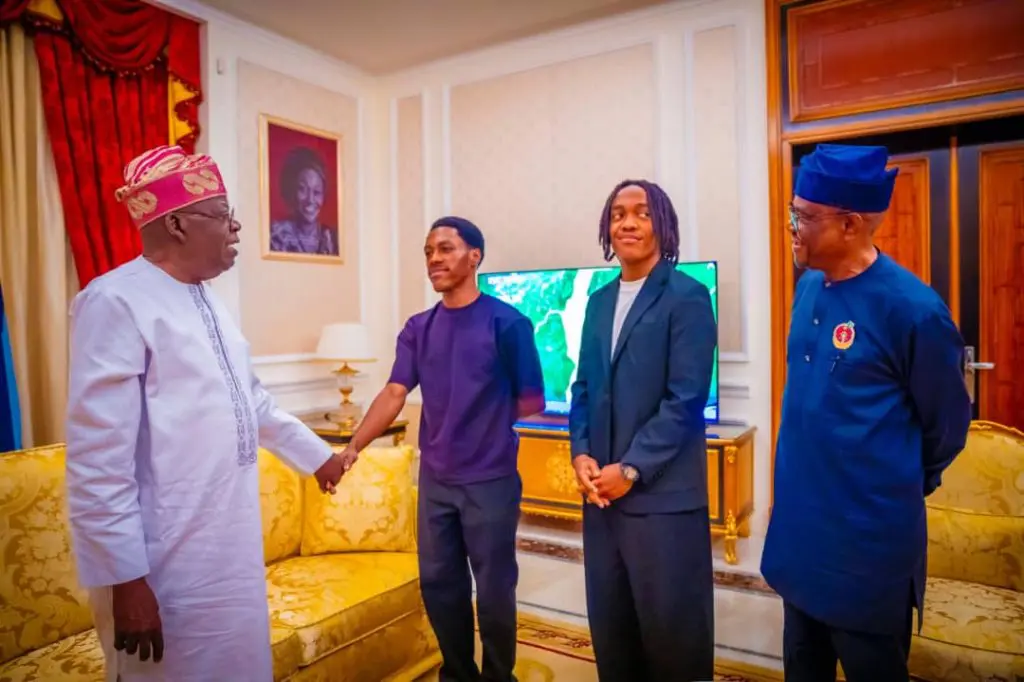 "Wike, Sons Visit President Tinubu for Christmas Homage in Lagos [PHOTOS]"

