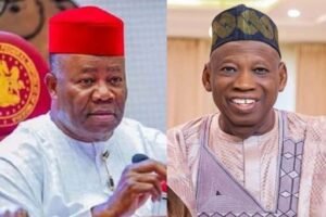 Akpabio Celebrates Ganduje’s 75th Birthday, Hails Him as Dedicated Democrat and Party Leader