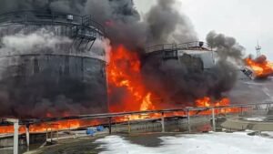 Ukraine Launches Devastating Strike on Russian Oil Refinery in Novoshakhtinsk Amid Ongoing Conflict