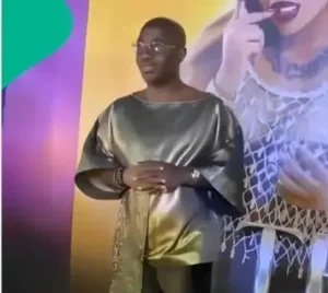 "We Watch, We Don’t Judge" – Netizens Mock Kazim Adeoti’s Outfit at Mercy Aigbe’s Movie Premiere