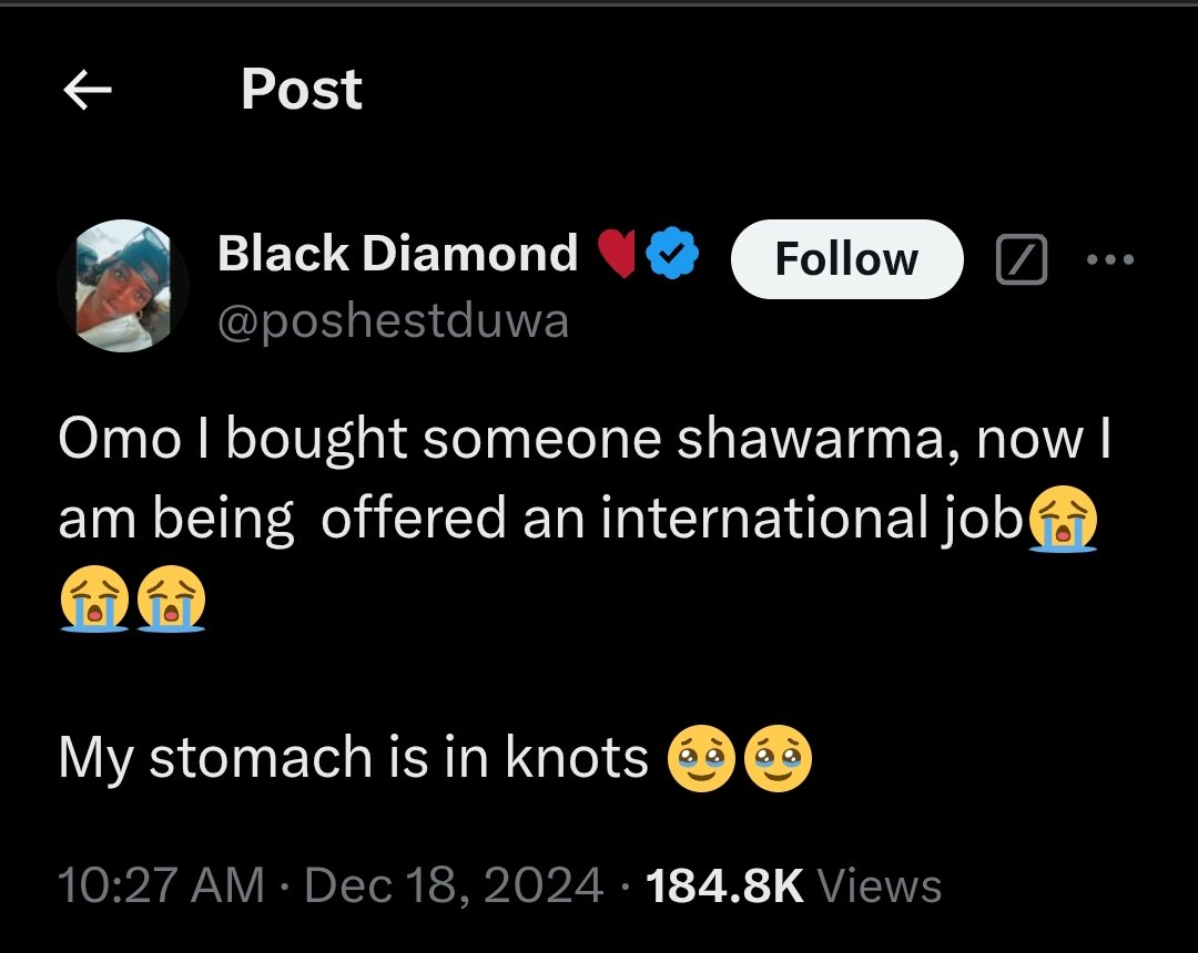 Lady’s Random Act of Kindness Lands Her International Job Offer After Buying Shawarma for Someone
