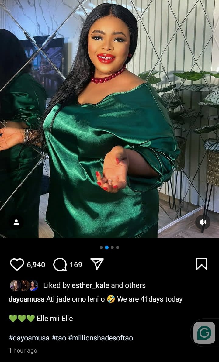 

"Dayo Amusa Radiates Joy as She Celebrates Her Son’s 41-Day Milestone in Style"

