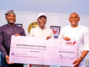 "UBA Donates N500 Million to Lagos State Security Trust Fund, Strengthening Efforts to Combat Crime"