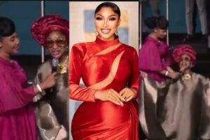 "Tonto Dikeh Breaks Down in Tears as She Shares Powerful Testimony in Church"