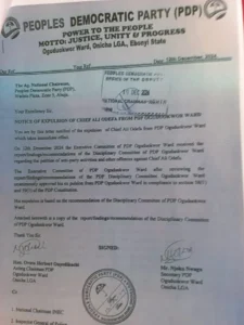Ebonyi PDP Replaces Odefa, Appoints Egwu as South-East National Vice Chairman
