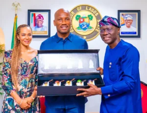 Chelsea Legend Didier Drogba Visits Lagos State Governor Babajide Sanwo-Olu