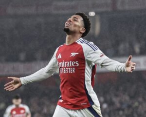 Arsenal’s teenage sensation Ethan Nwaneri made history on Wednesday night as he became the third-youngest player to score in a Champions League knockout stage match.