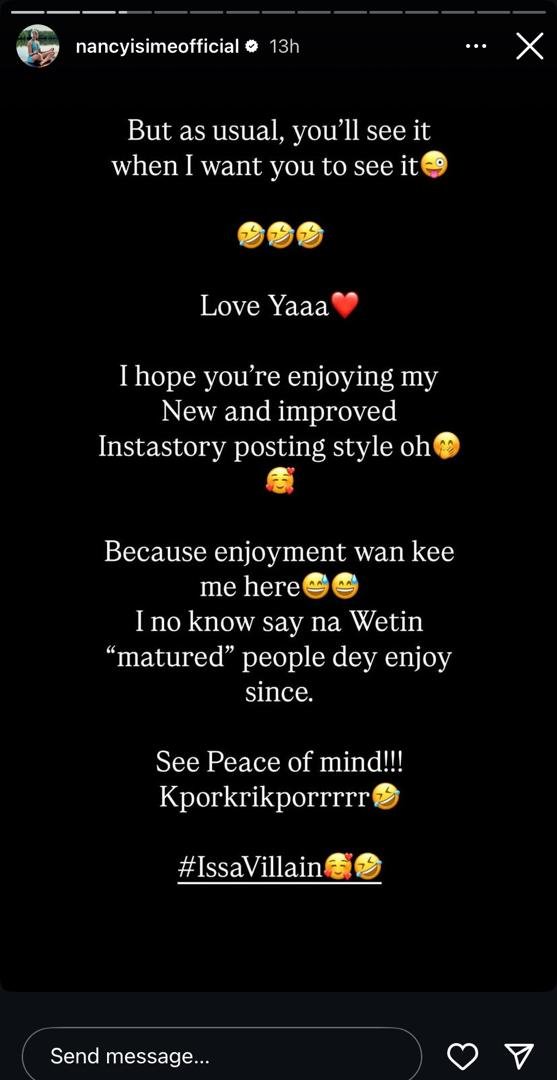 Nancy Isime Hints at a Newfound Source of Joy and Luxury in Adulthood